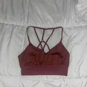 ALO Yoga Deep Red Strappy Bralette